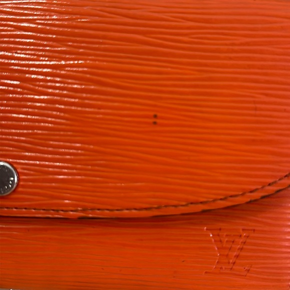 🪧 Authentic Louis Vuitton Piment Epi Leather Emilie Wallet in Orange/Plum. EUC 🪧 - Picture 16 of 16